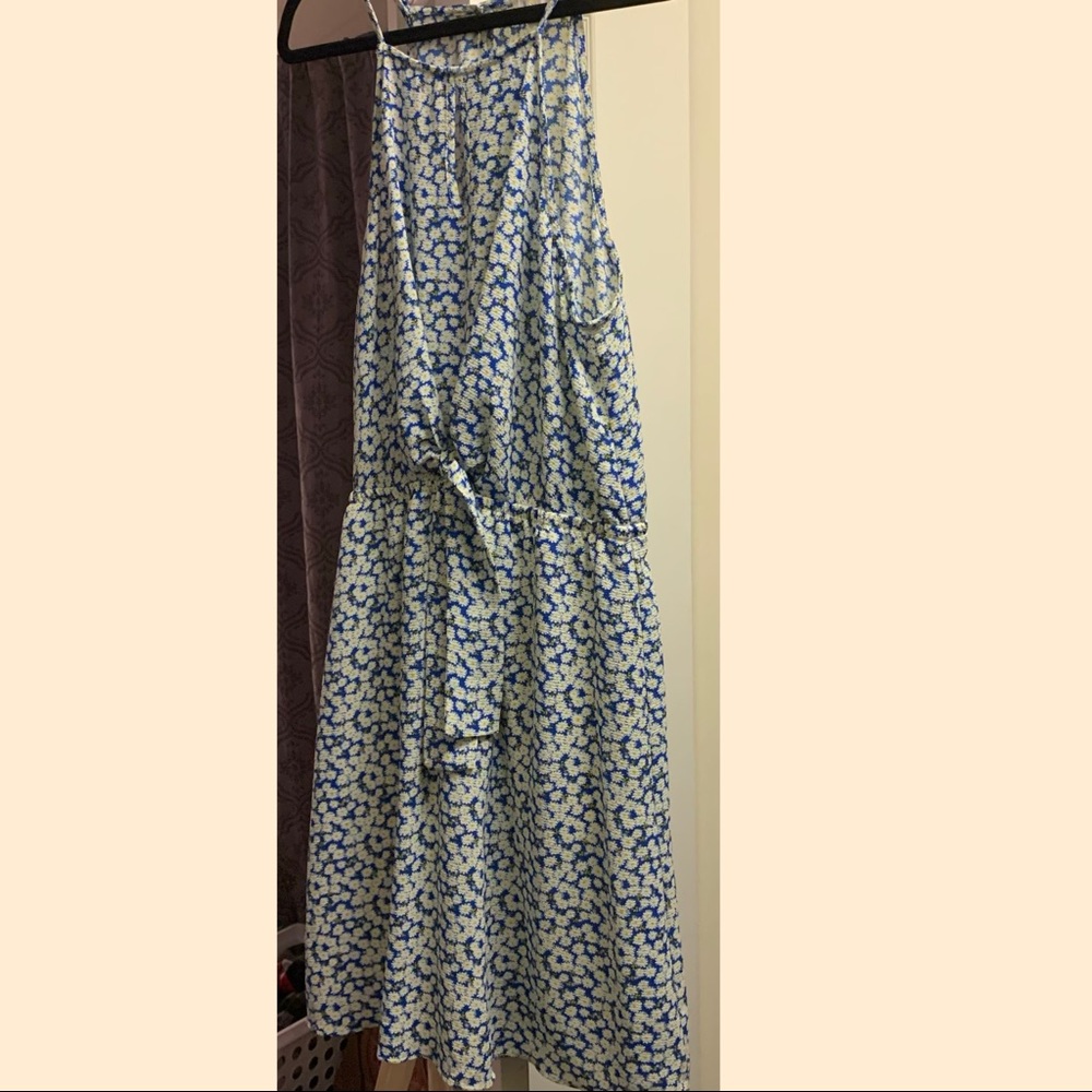 Sunflower Spaghetti Strap Dress With Front Tie